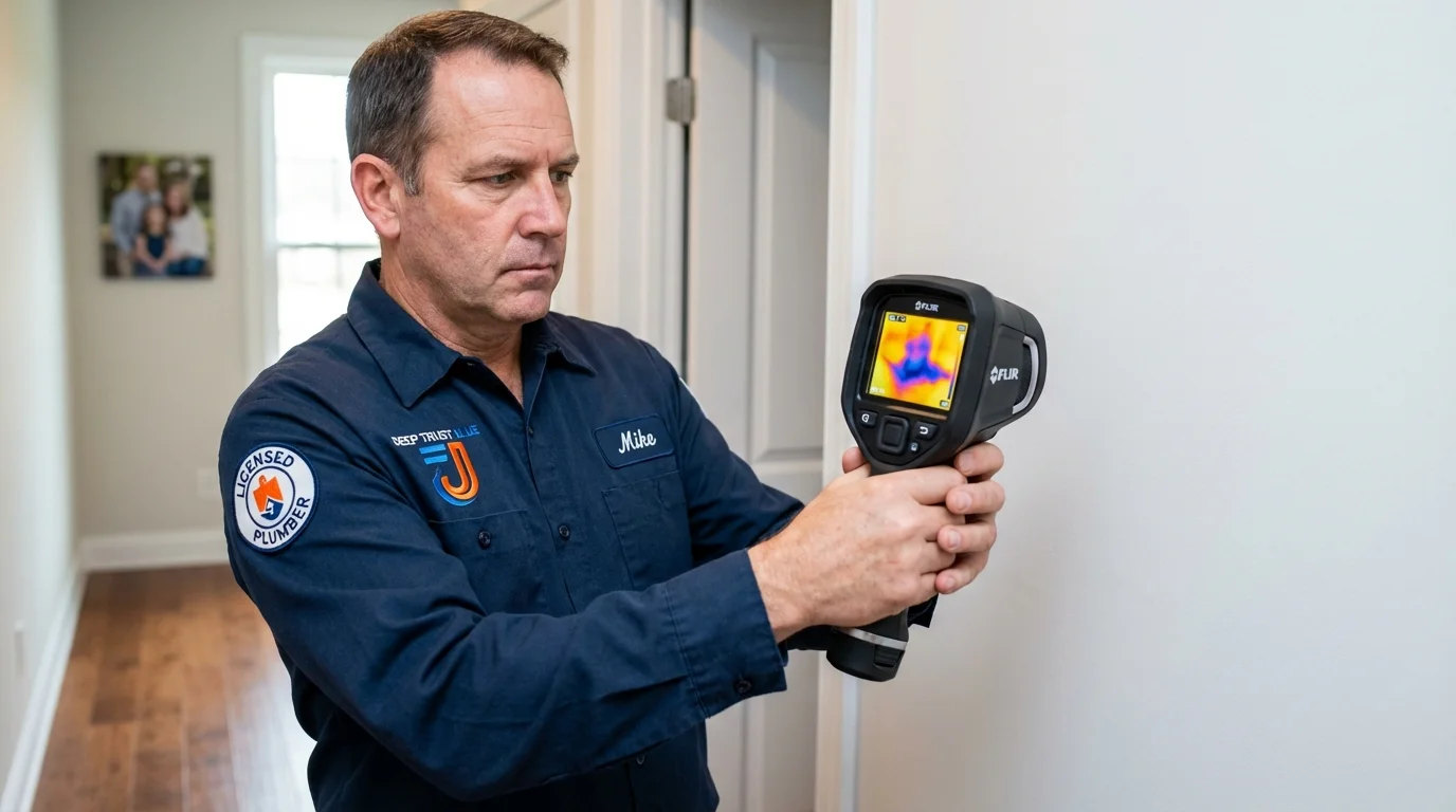 Thermal imaging leak detection by Johns Plumbing LLC in West Bend